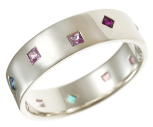 Multi-Coloured Eternity Ring