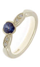 Blue Spinel Engagement Ring