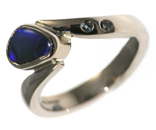 Azurite Engagement Ring