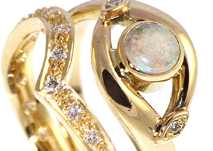 Opal Yellow Gold Engagement Ring