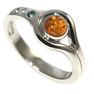 Amber Engagement Ring