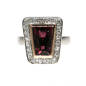 Red Garnet Engagement Ring