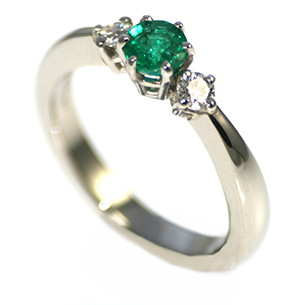 Emerald Engagement Ring