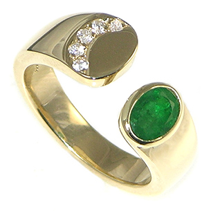 Striking Emerald Engagement Ring