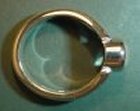 a sterling silver ring with a rare large blue moonstone