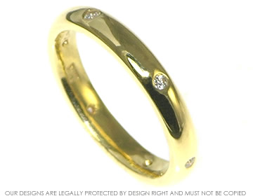 18ct yellow gold eternity ring with 6 1.5mm diamonds