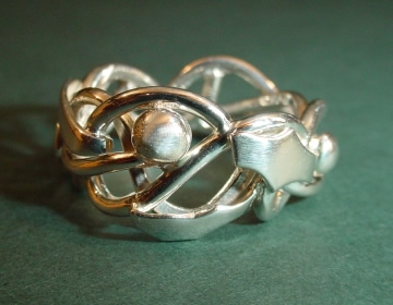 Sterling silver sculpture ring