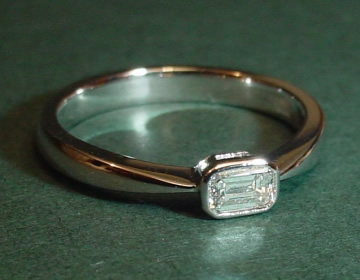 Simple delicate but practical 0.19cts white gold engagement ring