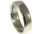 18ct white gold extra heavy courting profile 7mm band