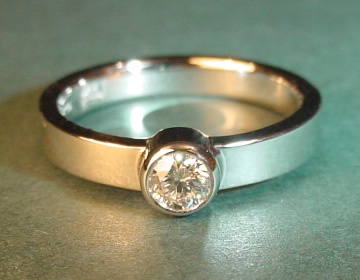 Elegant and simple platinum 0.25cts brilliant cut diamond solitaire