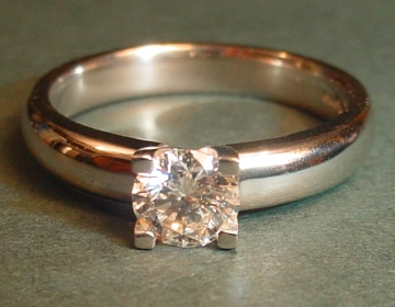 Platinum and diamond engagement ring