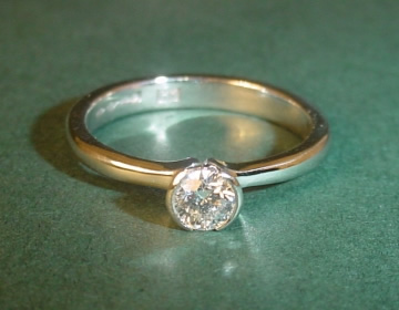 Commissioned platinum and diamond engagement ring