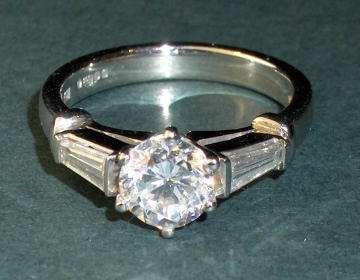 Bespoke platinum and diamond engagement ring.