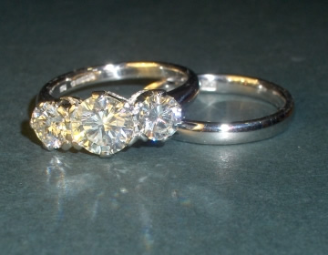 Bespoke engagement and wedding ring