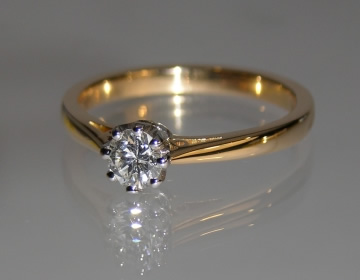 Bespoke diamond solitaire engagement ring