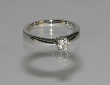 Bespoke classic but modern engagement ring