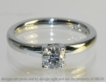 Platinum 0.50cts diamond solitaire engagement ring