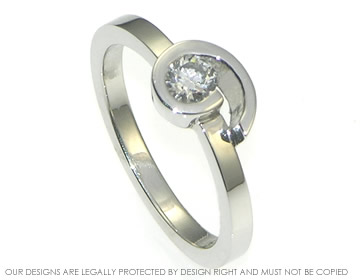 Platinum solitaire engagement ring with 0.22cts diamond