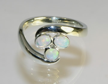 Bespoke opal dress ring