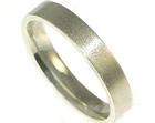 9ct white gold wedding ring with a hand applied tunstall finish