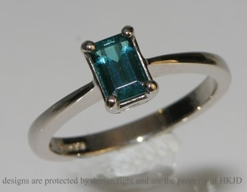 Teal tourmaline store ring