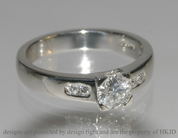 Platinum engagement ring with 0.51cts diamond