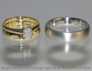 A pair of commissioned wedding rings
