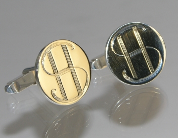 Bespoke engraved cufflinks