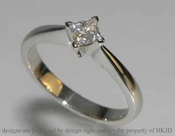 Elegant Platinum diamond solitaire engagement ring