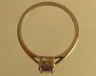 amethyst and 9ct yellow gold ring