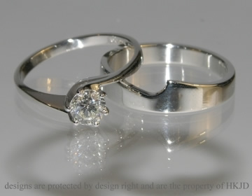 commissioned fitted platinum wedding ring