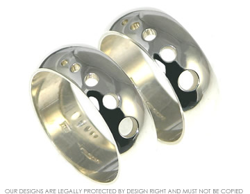 Sterling silver commitment rings