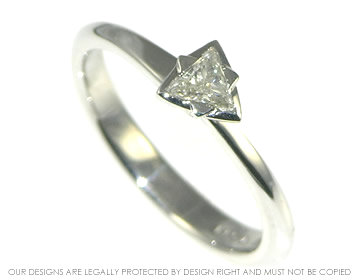 Sprouting seedling platinum and diamond engagement ring.