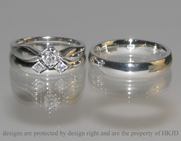 pair of commissioned fitted wedding bands