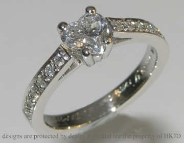 Commissioned diamond and platinum engagement ring 