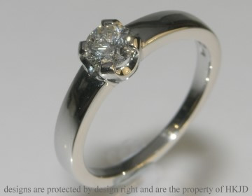 Platinum and diamond commissioned engagement ring