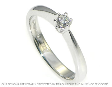 Classic platinum diamond solitaire. 