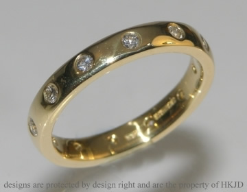 18ct yellow gold commissioned engagement ring