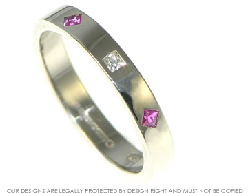 White gold sapphire and diamond eternity ring