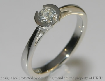 Bespoke platinum and diamond engagement ring