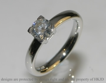 Platinum 0.75cts diamond solitaire engagement ring