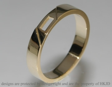 9ct yellow gold commissioned wedding ring