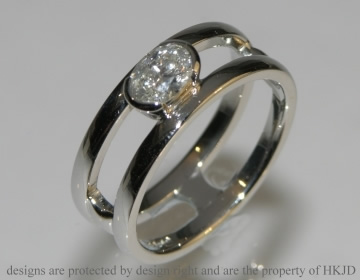 Bespoke platinum and 0.51cts H VS2 diamond engagement ring