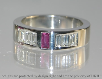 Bespoke Platinum eternity ring. 