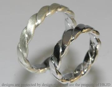 Bespoke celtic twist wedding rings 