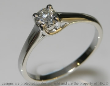 Bespoke platinum diamond engagement ring