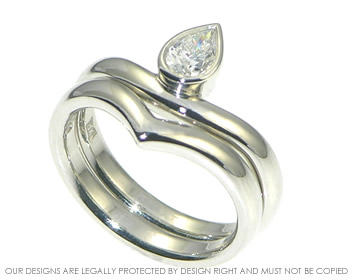 Platinum {you and me} 0.40cts H SI diamond engagement ring. 