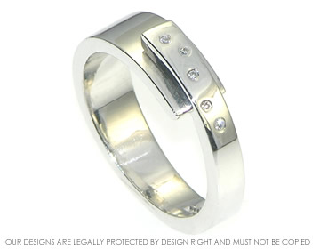 9ct white gold diamond engagement or eternity ring. 