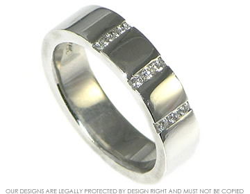 18ct white gold eternity ring with 9 channel set diamonds. 