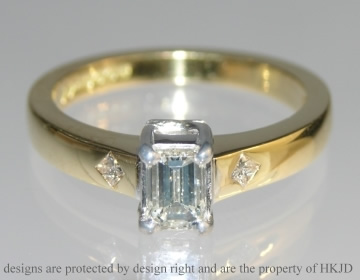 18ct yellow gold engagement ring with 0.36ct diamond 